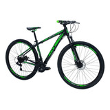 Mountain Bike Gts Pro M5 Blade Aro 29 17 21v Freios De Disco Mecânico Câmbios Shimano Cor Preto/verde