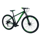 Mountain Bike Gts Pro M5 Blade Aro 29 19 21v Freios De Disco Mecânico Câmbios Shimano Cor Preto/verde