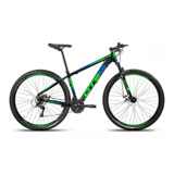 Mountain Bike Gts Pro M5 Urban Aro 29 17 Câmbios Shimano Cor Preto/verde/azul
