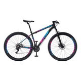 Mountain Bike Krw X42 Aro 29 21  24v Cor Preto/rosa/azul