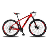 Mountain Bike Ksw Xlt 100 Aro 29 17 27v Freios De Disco Hidráulico Câmbios Shimano Altus Y Shimano Alivio Cor Vermelho/preto