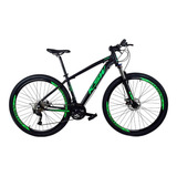 Mountain Bike Ksw Xlt 100 Aro 29 21 27v Freios De Disco Hidráulico Câmbios Shimano Altus Y Shimano Alivio Cor Preto/verde