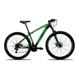 Mountain Bike Sutton New Aro 29 17  21v Freios De Disco Hidráulico Câmbios Shimano Cor Preto/verde