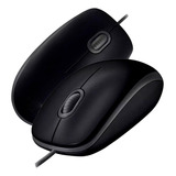 Mouse Com Fio Logitech Preto Usb 1000dpi Óptico Cabo 18cm
