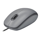 Mouse Com Fio Usb Com Clique Silencioso Cinza M110 Logitech