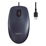 Mouse Com Fio Usb Logitech M90