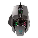 Mouse Gamer 7 Botões Base Metal Led Rgb 3200dpi Haiz Hz-280 Cor Prateado