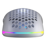 Mouse Gamer Fallen Pantera Pro Wireless Sem Fio Branco Com Led Rgb