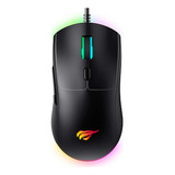 Mouse Gamer Havit Ms1030 3600 Dpi 6 Botões Rgb Preto