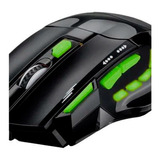 Mouse Gamer Led Verde 2000dpi Mo208