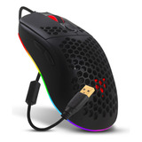 Mouse Gamer Macro Colmeia 6200 Dpi 7 Botões Led Rgb Chroma