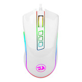 Mouse Gamer Para Jogo Cobra Branco Rgb Redragon M711-w