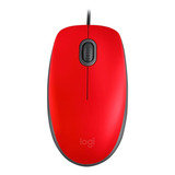 Mouse Logitech M110 Silent Usb Vermelho (910-005492)