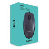 Mouse Logitech M90 Óptico Preto Usb Com Fio