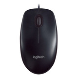 Mouse Logitech Usb Com Com Fio M90 Preto