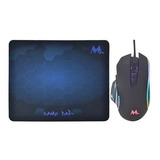 Mouse + Mouse Pad Mtek Gaming Usb / Rgb / 3200dpi / 7 Botões