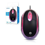 Mouse Óptico Exbom Preto Com Led Vermelho Fast 1000dpi