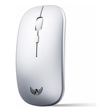 Mouse Óptico Sem Fio Wireless Slim 1600 Dpi Notebook Pc Cor Branco