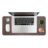 Mouse Pad Desk Pad Couro Marrom Profissional 70x30
