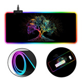 Mouse Pad Gamer Arvore Vida Rgb Extra Grande Speed Usb 80x30