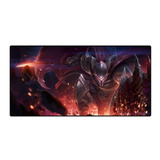 Mouse Pad Gamer Exbom Mp-7035c De Tecido Guerreiro Chama Xg 350mm X 700mm X 3mm