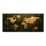 Mouse Pad Grande 90x40 Couro Gamer Desk Pad Mapa Mundi 3d 4k