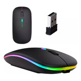 Mouse Sem Fio Led Rgb Ergonômico