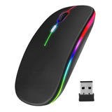 Mouse Sem Fio Recarregável Led Carregador Bateria 1600dpi