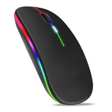Mouse Sem Fio Recarregavel Wireless Mouse Modelo Ley-181 Cor Preto