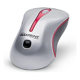 Mouse Usb Prata/vermelho 60381-8 - Maxprint