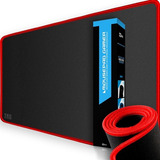 Mousepad Gamer Extra Grande Large Mouse Teclado 70x35 Cm Cor Vermelho Desenho Impresso Sem Estampas
