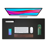 Mousepad Grande Deskpad Office Couro Sintético