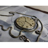 Movado Bolso Antigo Platina Solido Cal 620n Raro Coleção