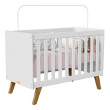 Móveis Bela Berço Mini Cama Americano Retrô Com Varão Para Mosqueteiro Pés De Madeira Cor Branco