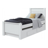 Móveis Lopas Athenas Bicama Solteiro 205cm 98cm Branco
