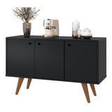 Movél Buffet Pra Cozinha 3 Portas 90cm Branco Sala De Jantar