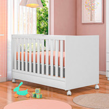 Ms Móveis 1344 Mini Berço Vira Cama Americano Com Rodízios