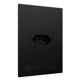 Mt - Cj Tomada 20a Hor.montado 4x2 - Recta Black Satin Fosco