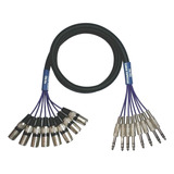 Multicabo Para Powerplay 8 Vias 8 Xlr Macho X 8 P10 St -1 Mt