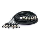 Multicabos Xlr 8 Vias Amphenol - 25 Metros