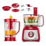 Multiprocessador 9 Em 1 Mondial Mpn 01 Rf Turbo Chef 1000w Cor Vermelho 127v