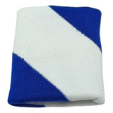 Munhequeira Atoalhada Beach Tennis Tênis Universal Esportes Cor Azul-branco