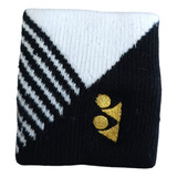 Munhequeira Atoalhada Beach Tennis Tênis Universal Esportes Cor Y - Preto Branco Dourado
