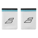 Munhequeira Babolat Terry Jumbo - Branca E Azul Pacote Com 2 Cor Branco