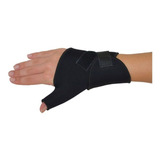 Munhequeira De Pulso Em Neoprene Com Polegar Bilateral Preto