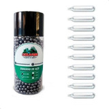 Munição Airgun Esfera Aço 4,5mm 1500 Uni + 10 Cilindro Co2