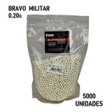 Munição Bbs Airsoft Plástica Bravo Militar 0.20g 4000un.