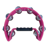 Mxt 54 4 3 Pandeiro Pandeirola Meia Lua Cajon Percusso Cor Rosa