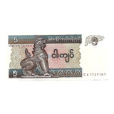 Myanmar-5 Kyats De 1997 Fe. P-70b. Complete Já. Shopmix2009
