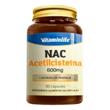 Nac Acetilcisteína 600mg - 30 Cápsulas - Vitaminlife